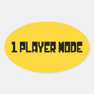 Single / One Player Mode Oval Sticker