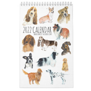 Single Page 2023 DOGS calendar, White Calendar