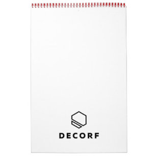 Single Page Medium Calendar, Red Calendar