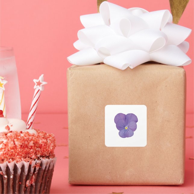 Single Pansy Flower Sticker (Party)