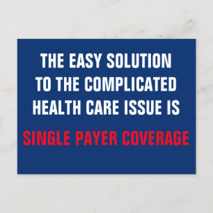 Single Payer Medicare for All Health Insurance Postcard
