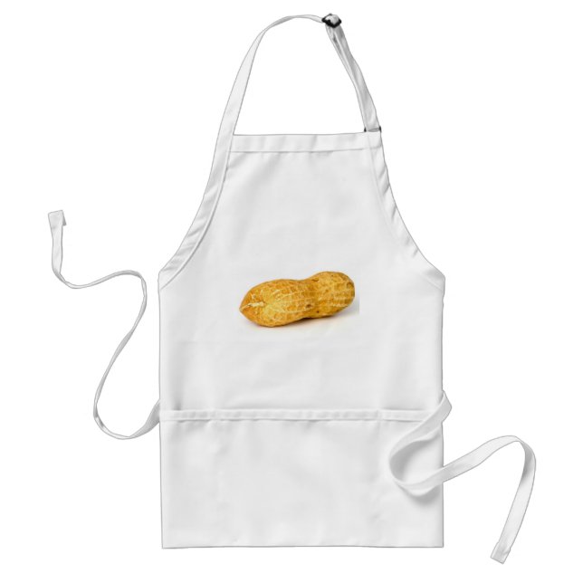 Single Peanut On White Background Standard Apron (Front)