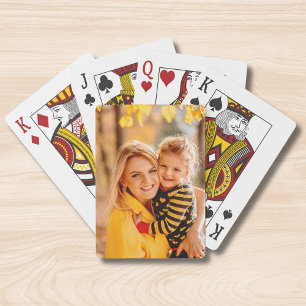 Single Photo Full Back Memory Keepsake Playing Cards
