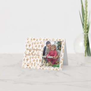 Single photo Holiday Ornament Christmas Card