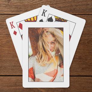 Single Photo Template Black Frame Playing Cards