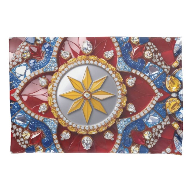 Single Pillowcase with Colombian Colours (Front)