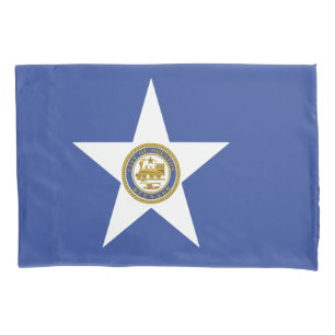 Single Pillowcase with flag of Houston