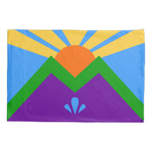 Single Pillowcase with flag of Manitou Springs