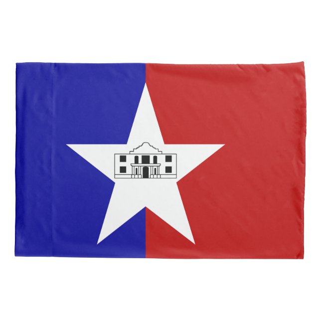 Single Pillowcase with flag of San Antonio (Back)