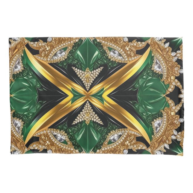 Single Pillowcase with Jamaican Colours (Front)