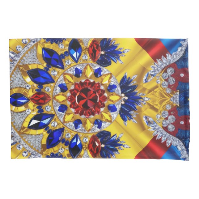 Single Pillowcase with Romanian Colours (Front)