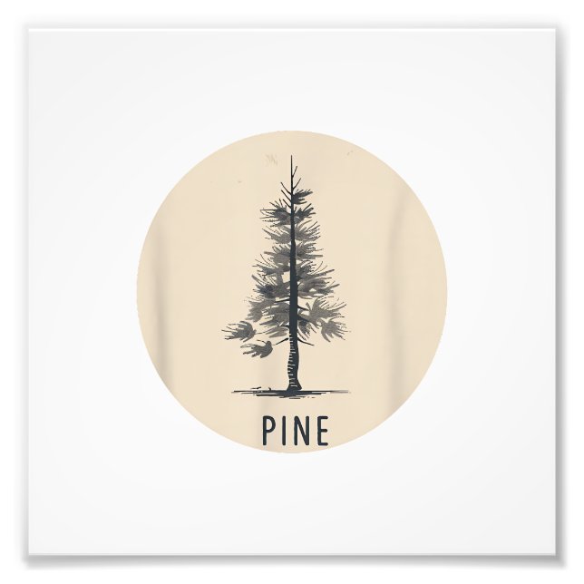 Single Pine Tree Outfit Photo Print (Front)
