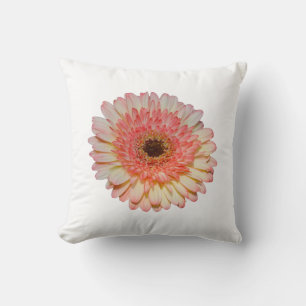 Single pink gerber flower cushion
