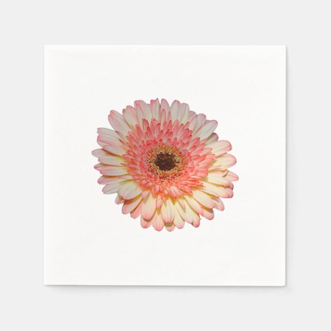 Single pink gerber flower napkin (Front)