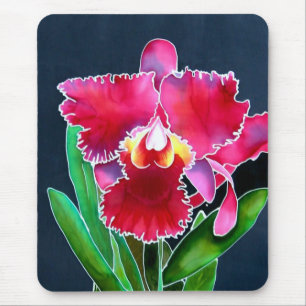 Single Pink Orchid Mouse Pad