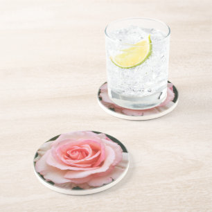 Single Pink Rose Coaster