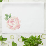 Single Pink Vintage Rose Tea Towel<br><div class="desc">Elegant and sweet floral design.</div>