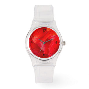 Single poppy watch