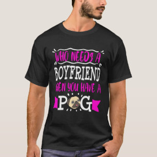 Single Pug Mum Valentines Day Cute Dog Best Frien T-Shirt