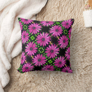 Single Purple African Daisy Flower Pattern    Cushion