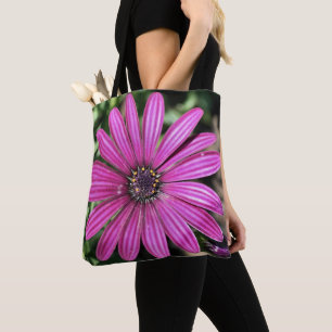Single Purple African Daisy Flower Tote Bag