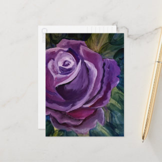 Single Purple Rose Bloom Postcard