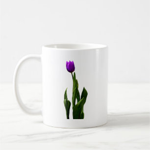 Single Purple Tulip Coffee Mug
