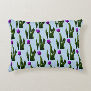 Single Purple Tulip Decorative Cushion