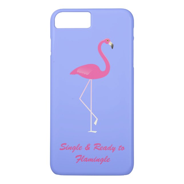 Single & Ready to Flamingle iPhone 7 Plus lilac Case-Mate iPhone Case (Back)