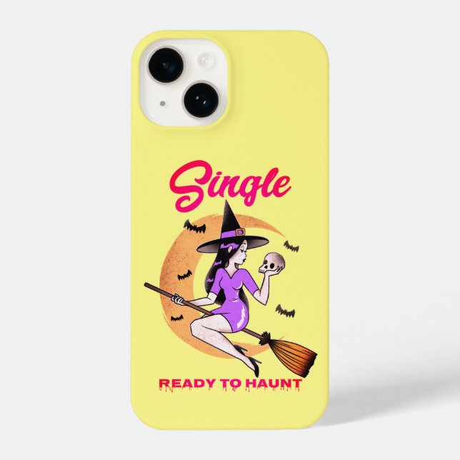 Single Ready to Haunt Halloween witch iPhone case (Back)