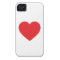 Single Red Heart iPhone 4 Case-Mate Barely There