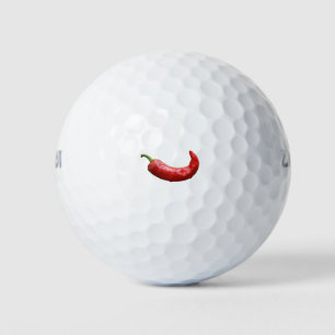 Single Red Hot Chilli Pepper Golf Balls