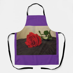 Single Red Rose Apron
