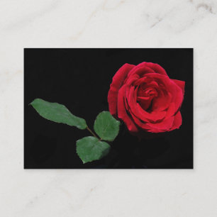 Single Red Rose ATC Business Card
