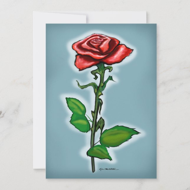 Single Red Rose Card (Front)