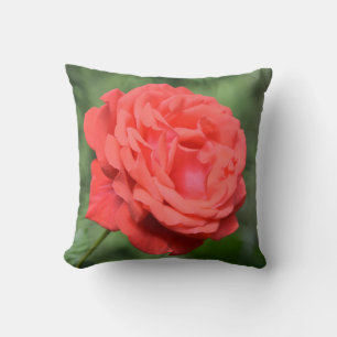 Single red rose cushion