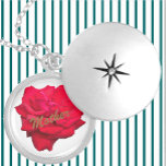 Single Red Rose Locket Necklace<br><div class="desc">This Single Red Rose design from Zazzle and Marbeth Holidays features a single red rose. It is also available with a single yellow rose, a single pink rose, or a single white rose. Red roses symbolise love and passion, yellow roses symbolise friendship, pink roses symbolise admiration or affection, and white...</div>