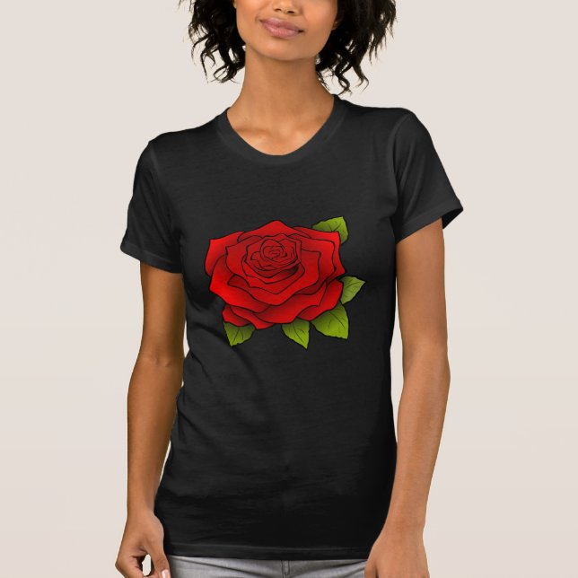 Single Red Rose T-Shirt (Front)