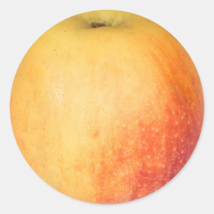 Single ripe apple classic round sticker