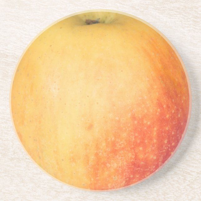 Single ripe apple coaster (Front)