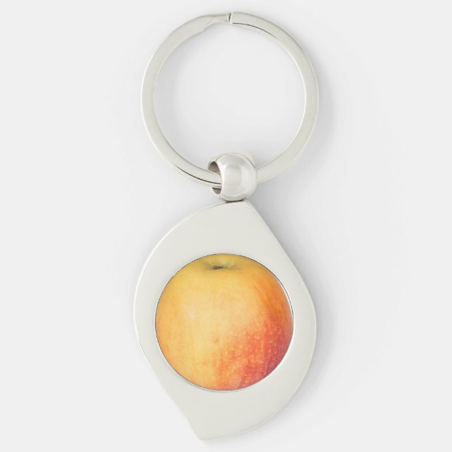Single ripe apple key ring (Front)