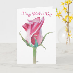 Single Rose Mother's Day Card