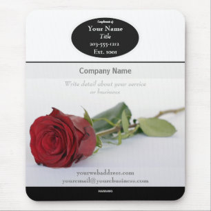 Single Rose Promotional Mouse Pad - HAMbyWG