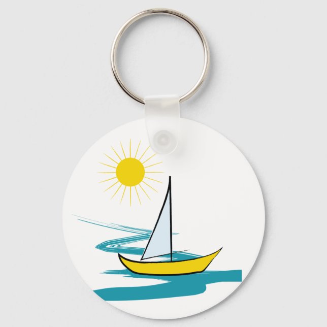 Single sailboat key ring (Front)