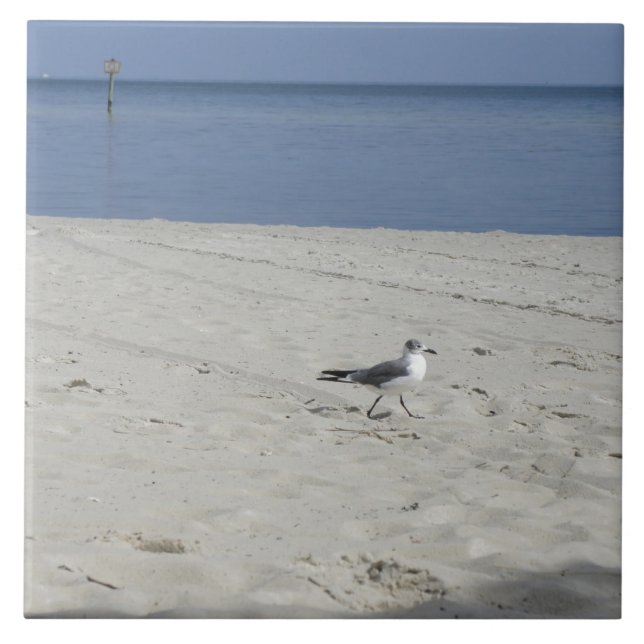 Single Seagull Ceramic Tile (Front)