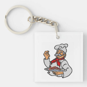 "SINGLE SIDED KEYCHAIN"****THE CHEF**** KEY RING