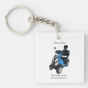 Single sided square keychain