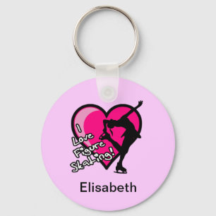 Single Skater, Hot Pink - Add Your Name KeyChain
