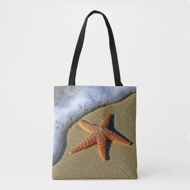 Single Starfish on Beach Tote Bag (Front)