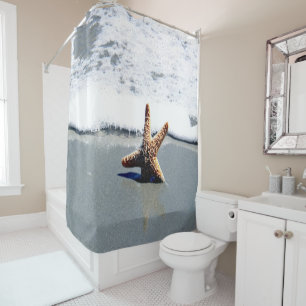 Single Starfish Washed Ashore Shower Curtain